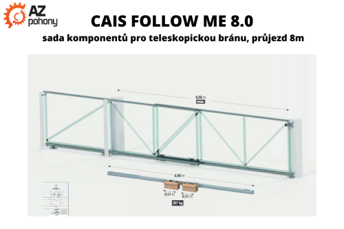 CAIS FOLLOW ME 8.0 - teleskopická samonosná posuvná brána do 8 m